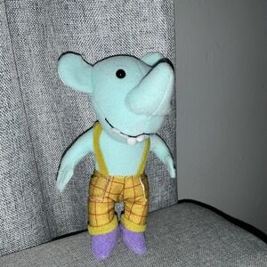 1998 Catdog Cat-dog Winslow Blue Mouse Plush 6" Nickelodeon Viacom